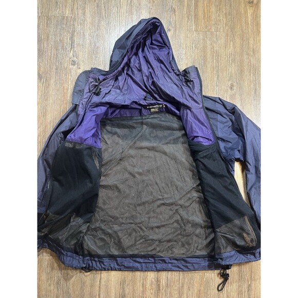 Vintage Moonstone Gore-Tex Jacket Mens M Blue  Ripstop 2 Way Zip Vented Hooded - Picture 6 of 15